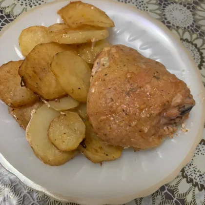 ПП печёный картофель с курицей