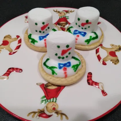 Рождественские печеньки 'Тающий снеговик'