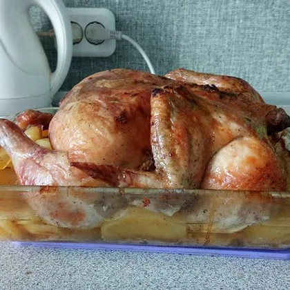 Курица с картофелем, запеченные в фольге