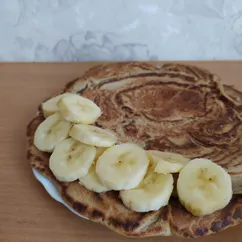 Овсяные панкейки с бананом на рисовом молоке (веганские)