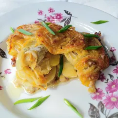 Мясо по-французски с картофелем