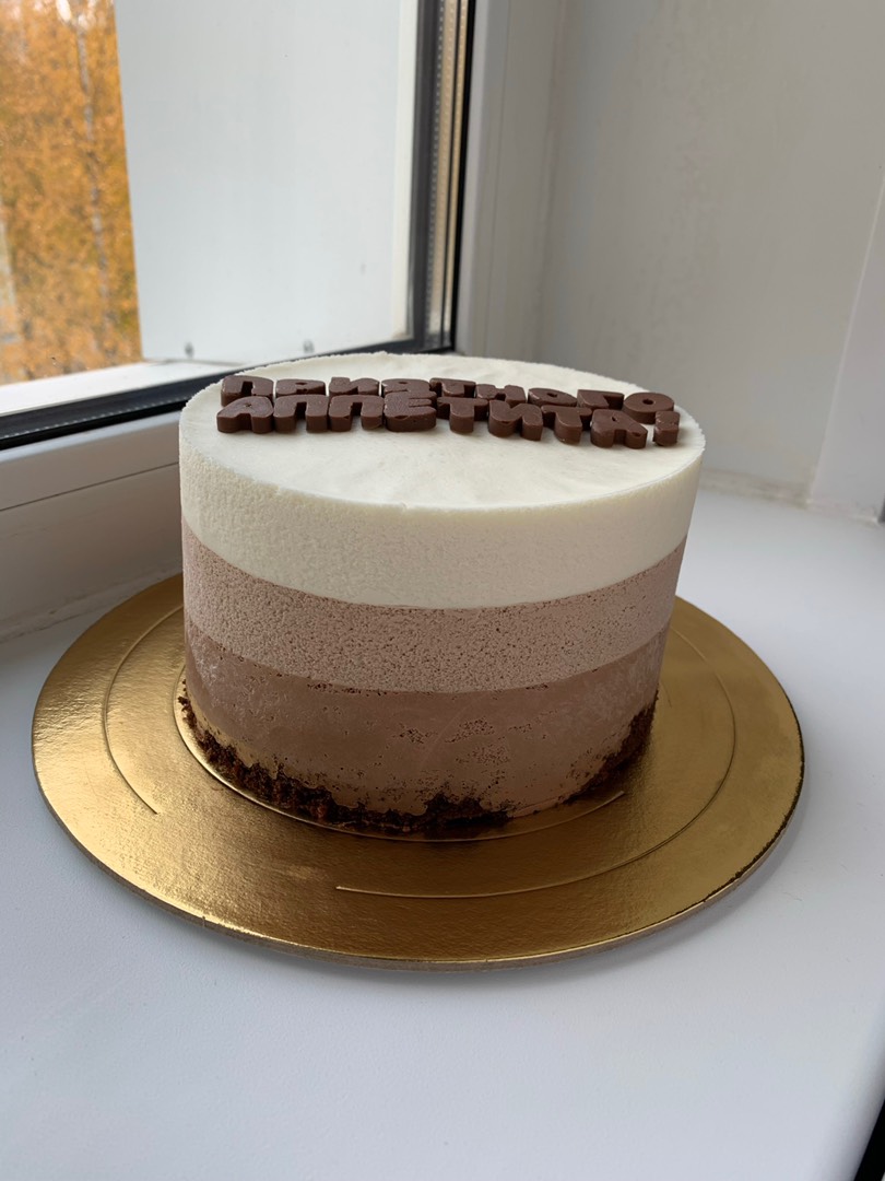 Торт «Три шоколада» - рецепт автора Лилия