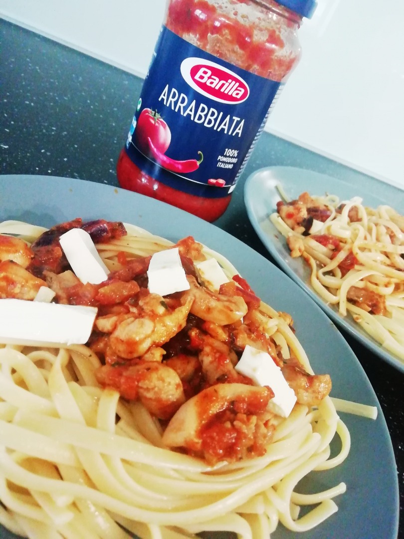 Паста с соусом barilla arrabbiata