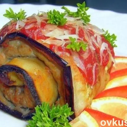 Баклажаны закусочные с курицей