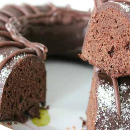 Шоколадный кекс с шоколадной глазурью