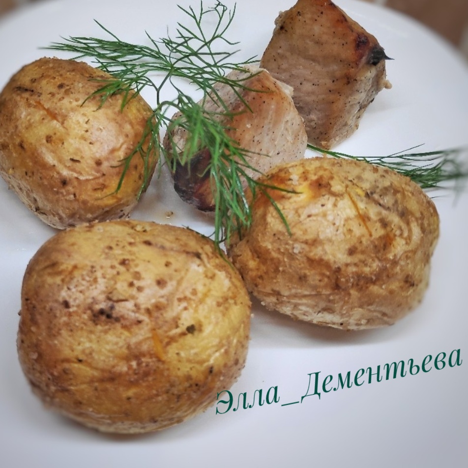 Картошка с мясом в аэрогриле