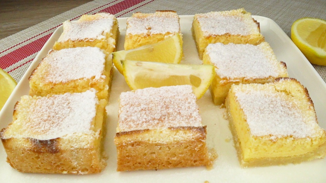 Лимонные пирожные "Квадратики" | Lemon cakes "Small squares"