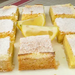 Лимонные пирожные "Квадратики" | Lemon cakes "Small squares"