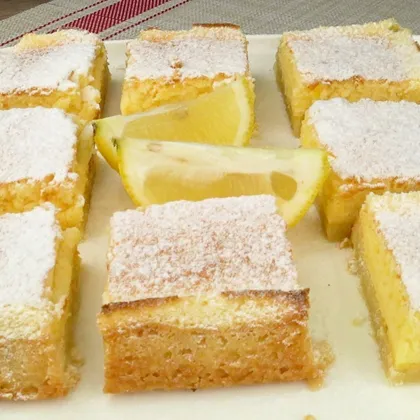 Лимонные пирожные "Квадратики" | Lemon cakes "Small squares"