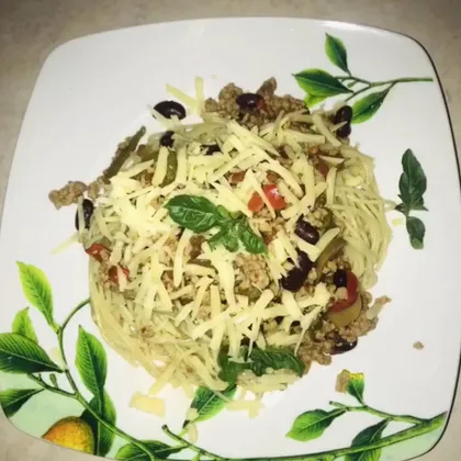 Спагетти с гарниром
