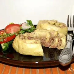 Паровые рулеты с мясом