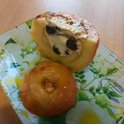 Яблоки запечённые с бананово-творожным суфле