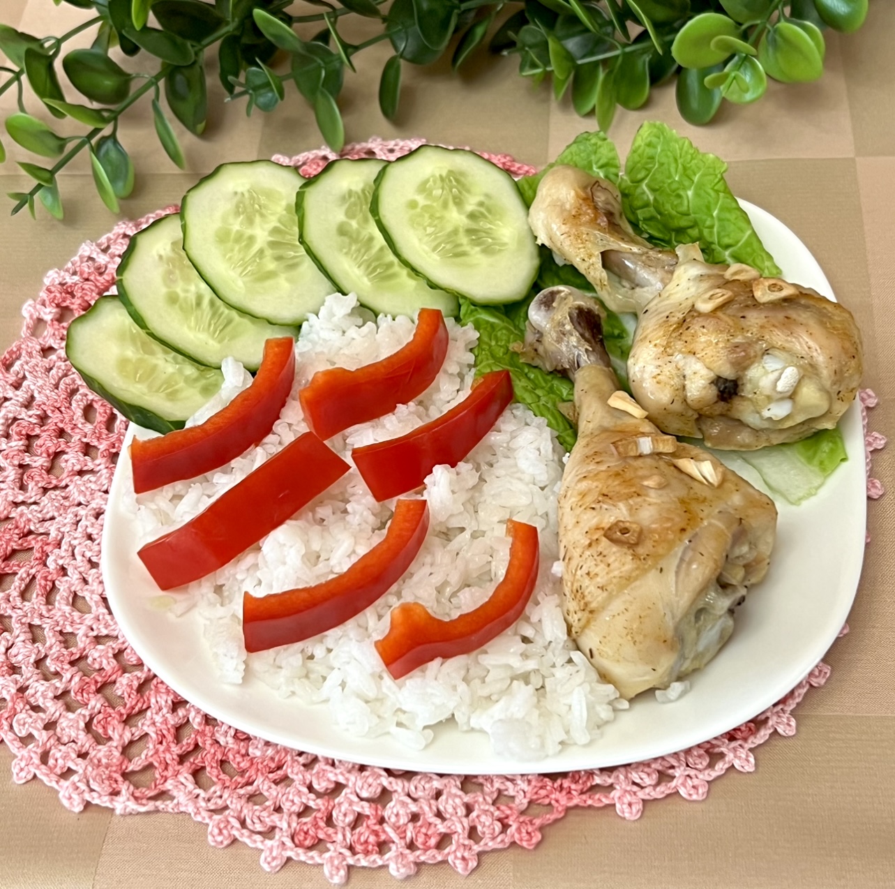 Куриные голени с рисом на ужин