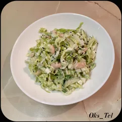 Салат с фасолью и пекинской капустой