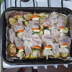 Домашний шашлык на шпажках🍢