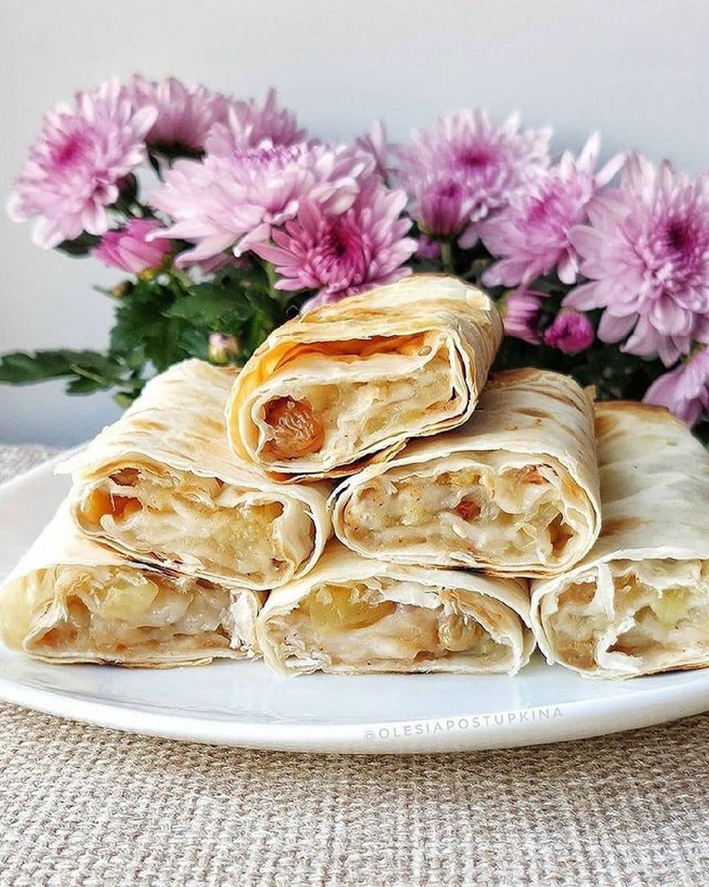🍃АППЕТИНЫЕ ТРУБОЧКИ с яблоком🍏, изюмом и корицей
