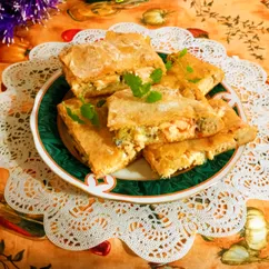 Рождественский пирог с красной рыбой