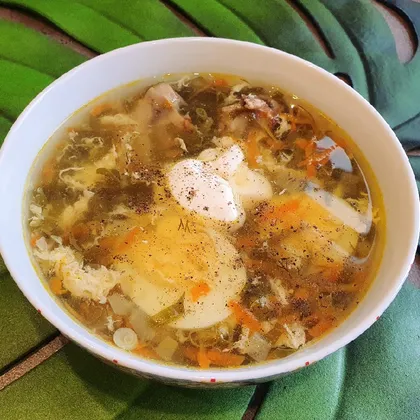 Щавелевый суп с ребрышками