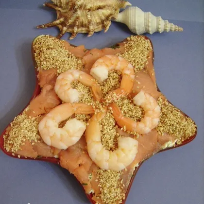'Морская звезда' салат на новогодний стол