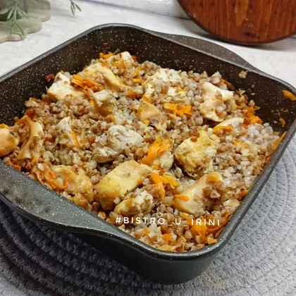 Гречка с курицей в духовке 