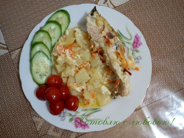 🐟 Рыба с картошкой в духовке
