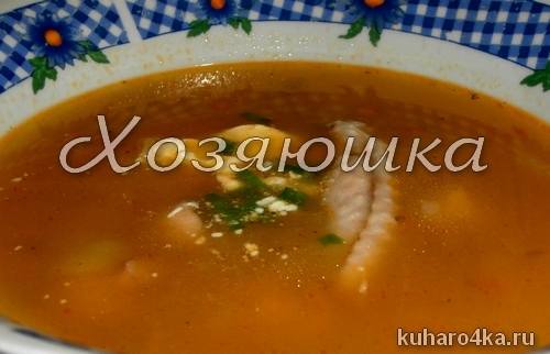 Наваристая похлёбка с грибами и курицей
