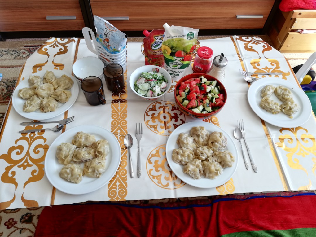 Манты с картошками