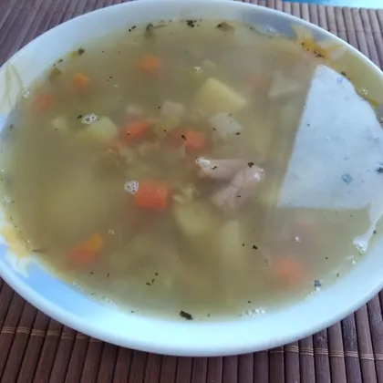 Суп из чечевицы с ветчиной