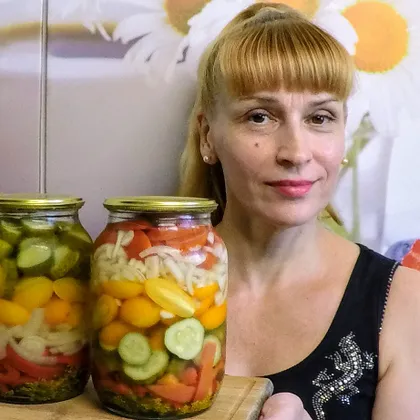 Салат из помидоров и огурцов на зиму - вкусный простой рецепт заготовки консервации