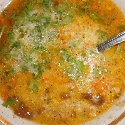 Сливочный суп с лисичками