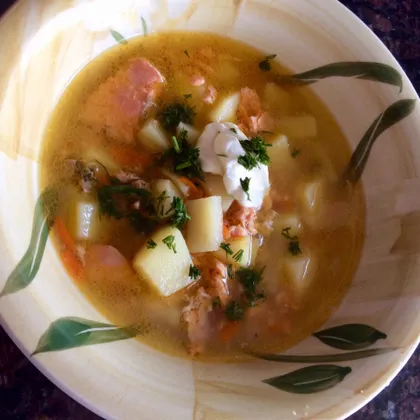 Быстрый рыбный суп из кижуча