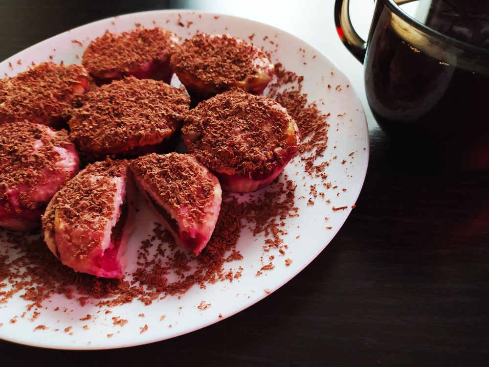 "Творожная запеканка с вишней и шоколадом"