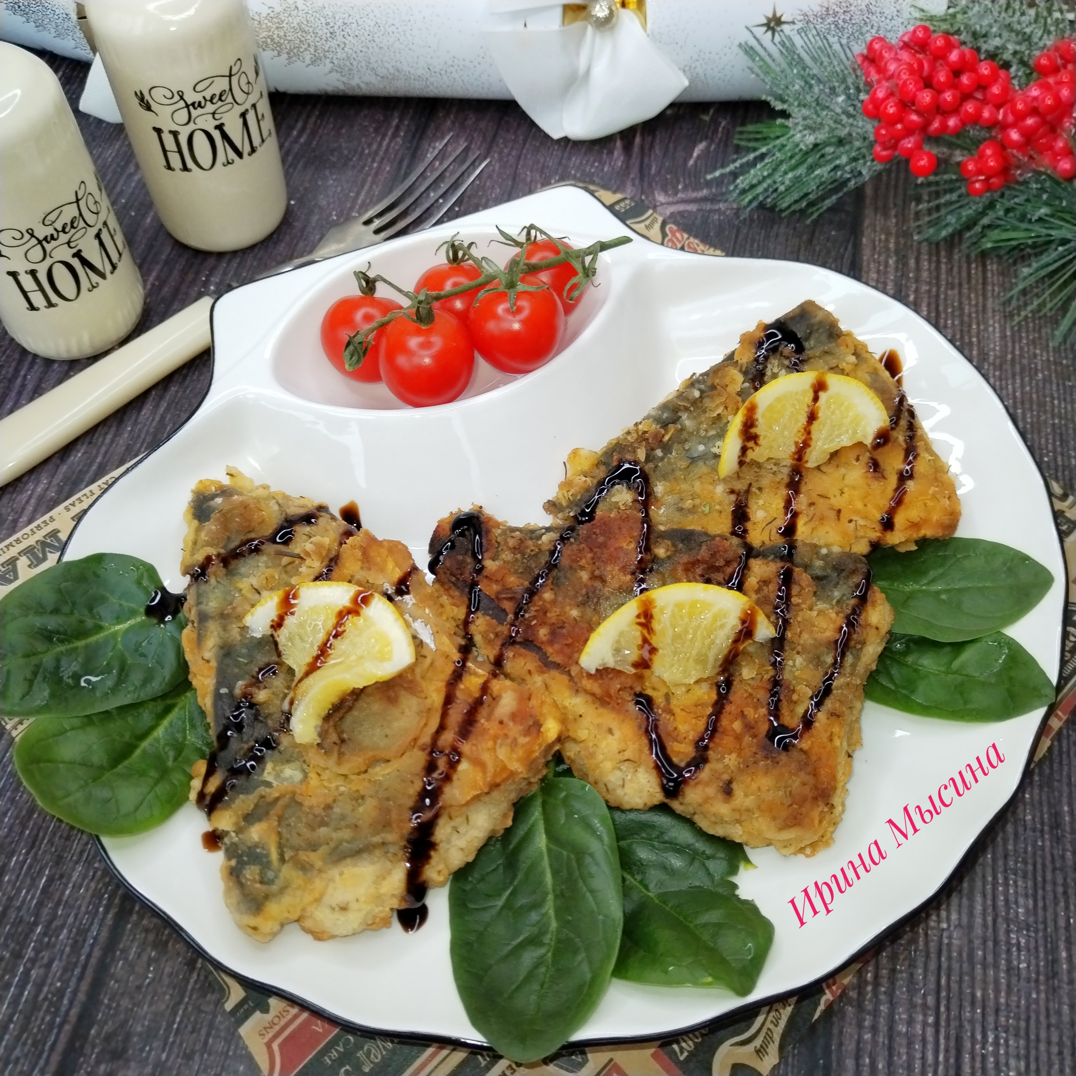 Жареная скумбрия 