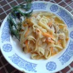 Лапша с рыбой