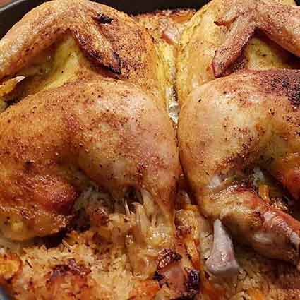 Курица с чесноком на рисовой подушке, пошаговый рецепт на 3906 ккал, ф�ото, ингредиенты - Ирина B&C