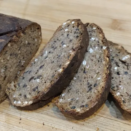 Бездрожжевой ржаной Хлеб с моченым зерном (полбой)