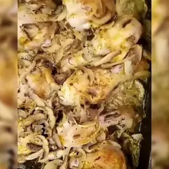 Курица запечённая в сливках с грибами 🍗