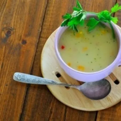 Молочный суп с треской, перцем и сельдереем