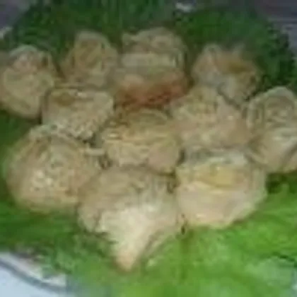 Жареные манты с картофелем и рубленым мясом