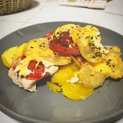 Запеканка с картофелем и индейкой