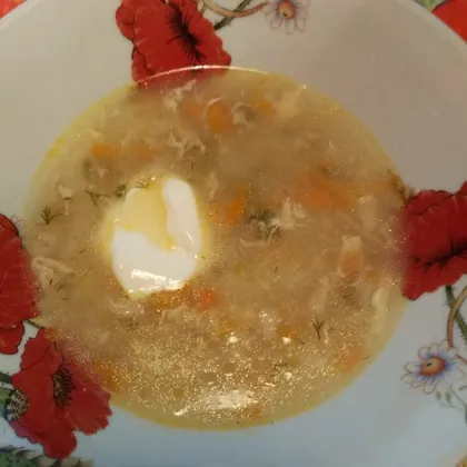Картофельный супчик с геркулесом и яйцом