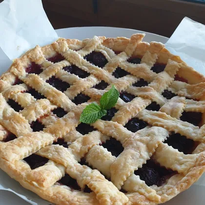 Пирог с вишней🍒🥧