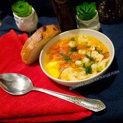 Куриный суп с цветной капустой