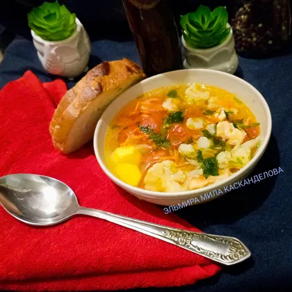 Куриный суп с цветной капустой