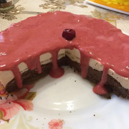 Торт суфле с ягодным ганашем