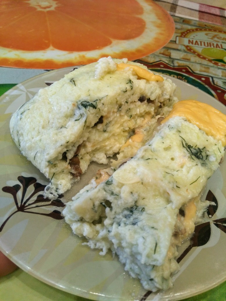 Рулет из кабачка с сыром и грибами 😋