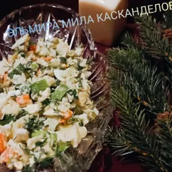 Салат "Оливье" на новогодний стол 