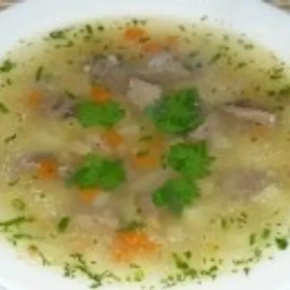 Суп с потрошками и грибами