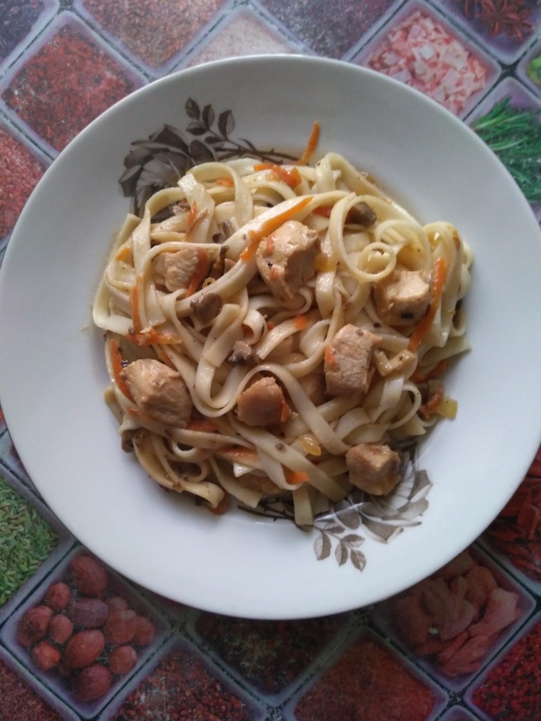 Удон с курицей рецепт с фото пошаговый от Юлия Сидорова - Овкусе.ру
