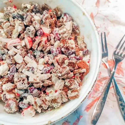 Быстрый салат с фасолью и крабовыми палочками – пошаговый рецепт приготовления с фото